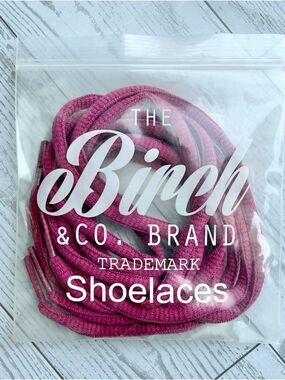 The Birch and Co Oval Shoelaces New in Package Color Purple Orchid Semi-Round